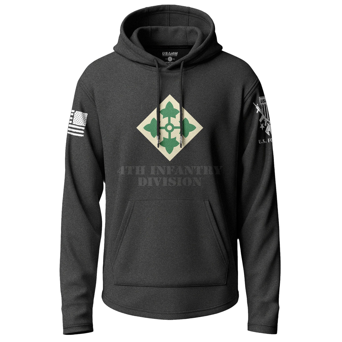 4th Infantry Division Graphic Lightweight Hoodie Lightweight Hoodie 90266-S-BK-THIN