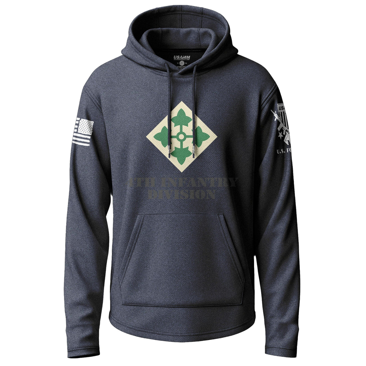 4th Infantry Division Graphic Lightweight Hoodie Lightweight Hoodie 90266-S-NAVY-THIN