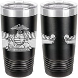 Navy Fleet Marine Force Badge Laser Engraved 20oz Tumbler Mugs LET.0032.B
