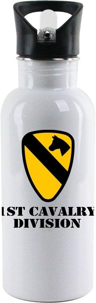 Army 1st Cavalry Division Full Color Veteran 20oz. Water Bottle Water Bottles 