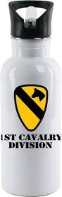 Army 1st Cavalry Division Full Color Veteran 20oz. Water Bottle Water Bottles 