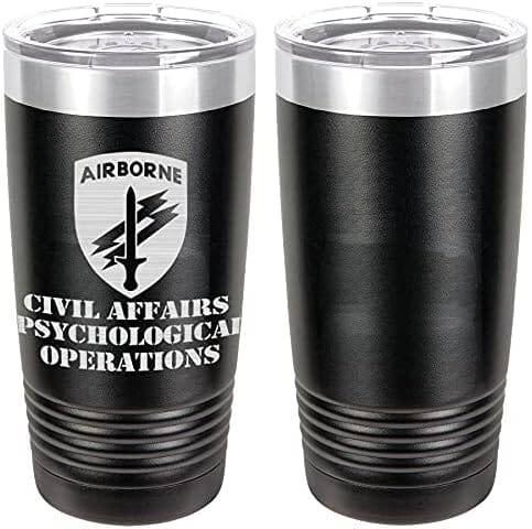 Army Civil Affairs Psychological Operations Laser Engraved 20oz Tumbler Mugs LET.0118.B