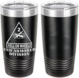 Army 2nd Armored Division Laser Engraved 20oz Tumbler Mugs LET.0074.B