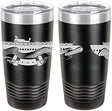 Navy Submarine Combat Patrol Badge Laser Engraved 20oz Tumbler Mugs LET.0056.B