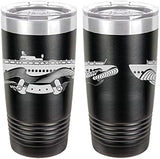 Navy Submarine Combat Patrol Badge Laser Engraved 20oz Tumbler Mugs LET.0056.B