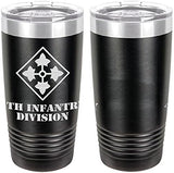 Army 4th Infantry Division Laser Engraved 20oz Tumbler Mugs LET.0081.B