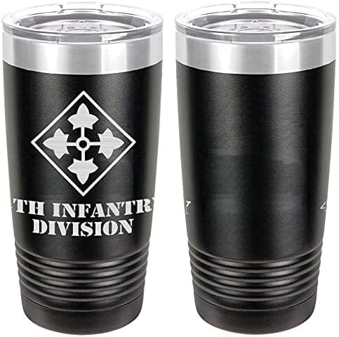Army 4th Infantry Division Laser Engraved 20oz Tumbler Mugs LET.0081.B