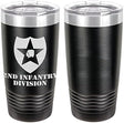Army 2nd Infantry Division Laser Engraved 20oz Tumbler Mugs LET.0076.B