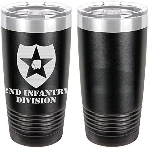 Army 2nd Infantry Division Laser Engraved 20oz Tumbler Mugs LET.0076.B