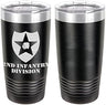 Army 2nd Infantry Division Laser Engraved 20oz Tumbler Mugs LET.0076.B