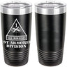 Army 1st Cavalry Division Laser Engraved 20oz Tumbler (Black) Mugs LET.0069.B