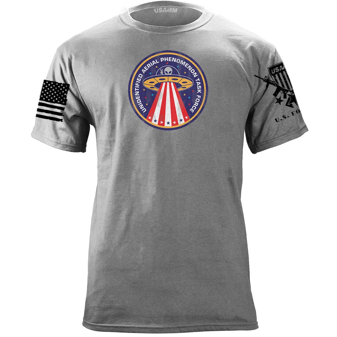 Unidentified Aerial Phenomenon Task Force Circle Graphic T-Shirt Shirts 56.501.GY