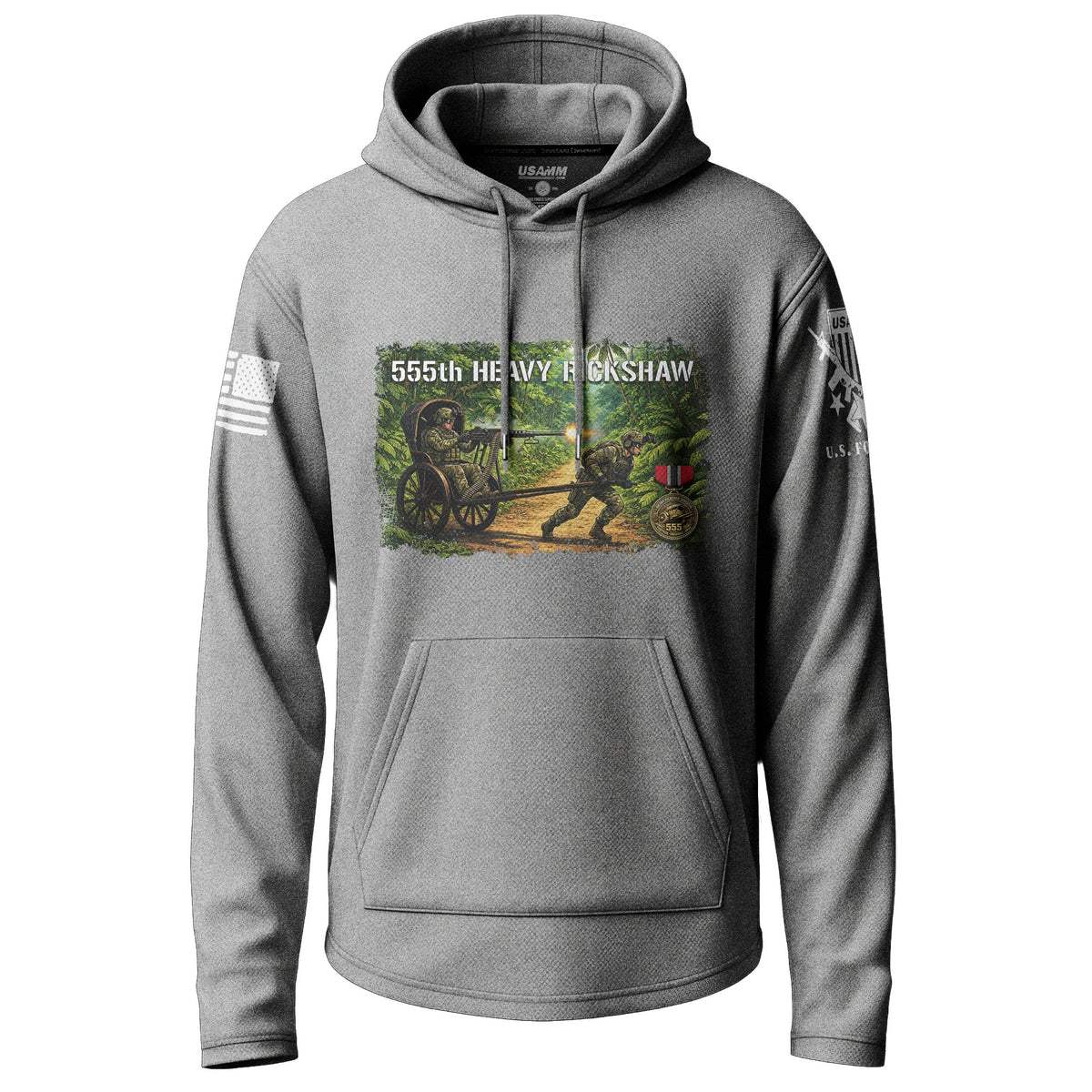 555th Heavy Rickshaw Lightweight Hoodie Lightweight Hoodie 90015-S-HG-THIN