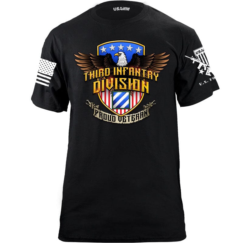 Third Infantry Eagle Shield Tshirt Shirts 56.846 Third Infantry Eagle Shield BK