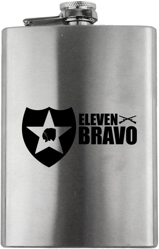 Army 2nd Infantry Division 11 Bravo Veteran 8oz. Flask flask 