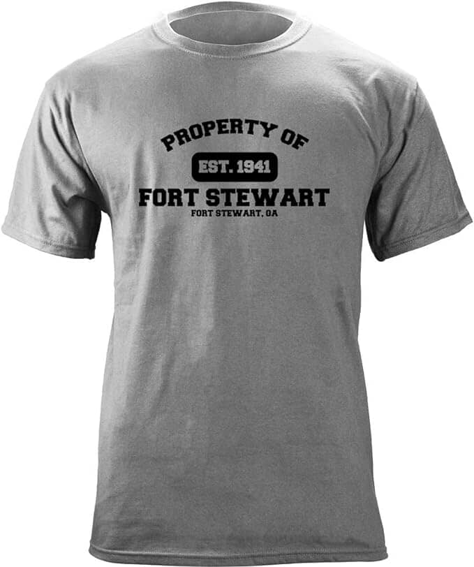 Original Military Base Property of Fort Stewart Veteran PT T-Shirt Shirts 15.651