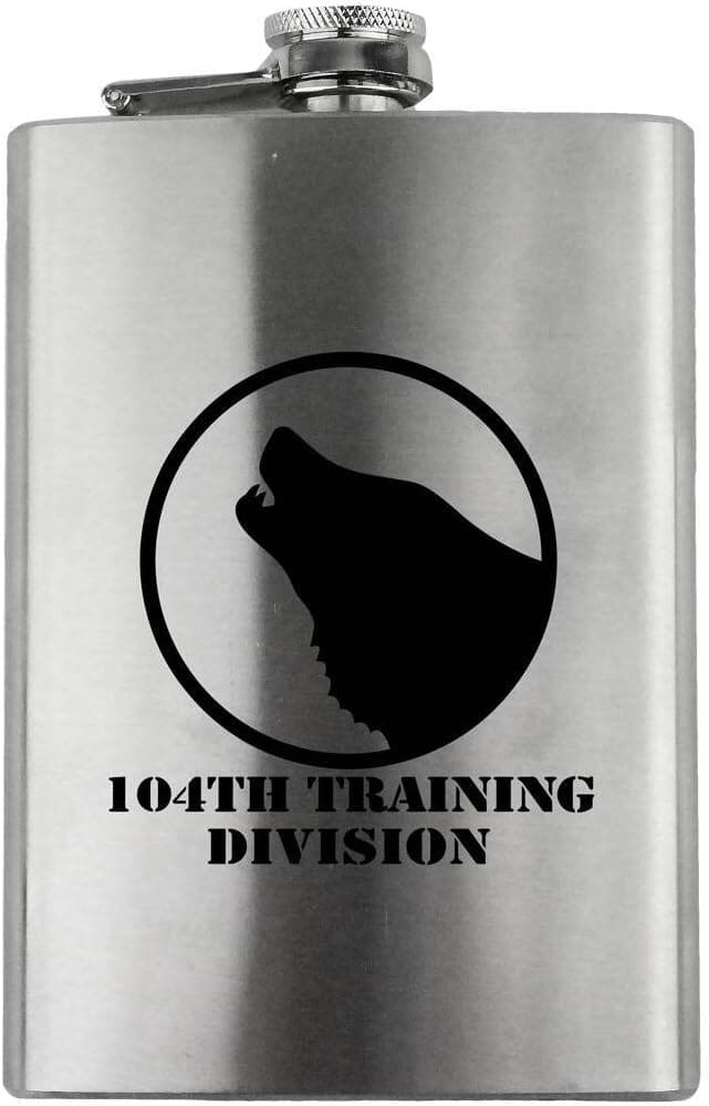 Army 104th Training Division Subdued 8oz. Flask flask 