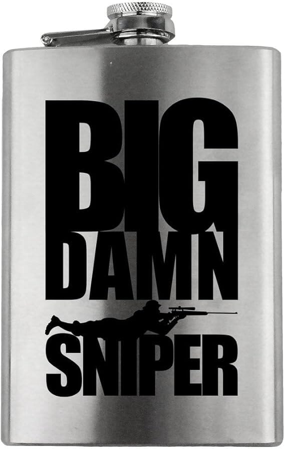 Big Damn Sniper Veteran 8oz. Flask flask 