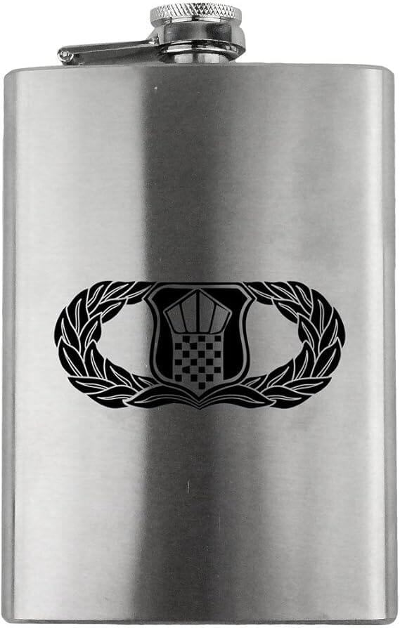 Traffic Control Badge Air Force Veteran 8oz. Flask flask 