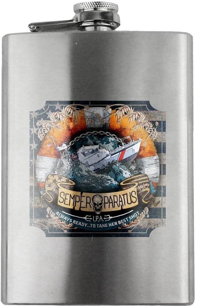 Coast Guard Semper Paratus IPA Beer Label 8oz. Flask flask 