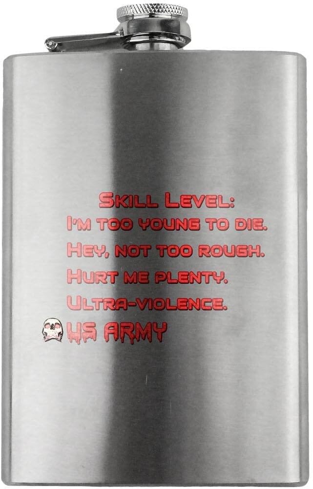 Army DOOM Skill 8oz. Flask flask 