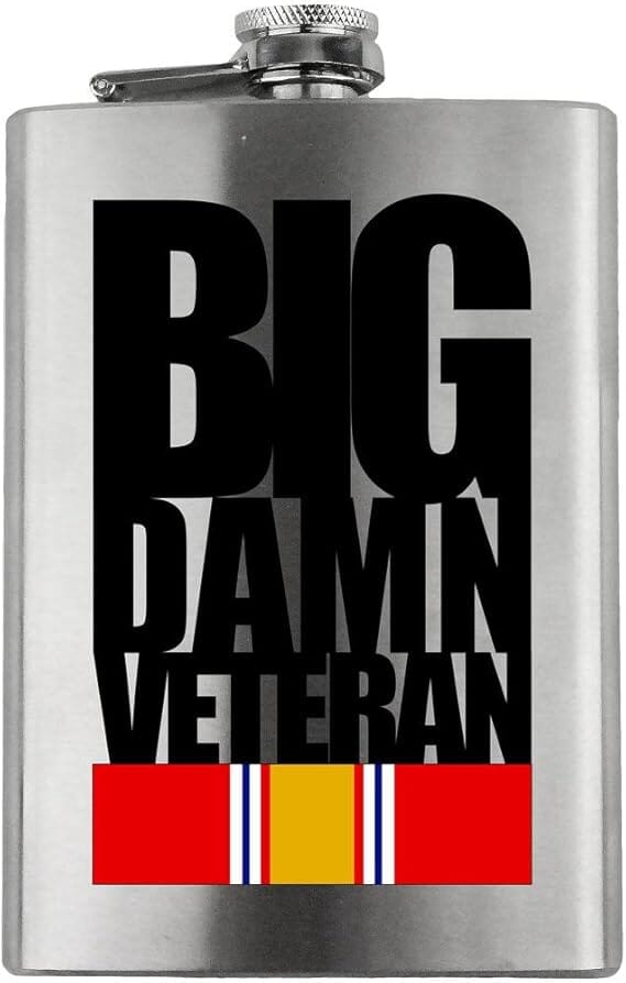 Big Damn National Defense Veteran 8oz. Flask flask 