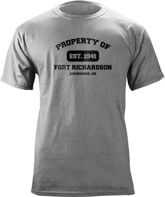 Original Army Base Property of Fort Richardson Veteran PT T-Shirt Shirts 15.541