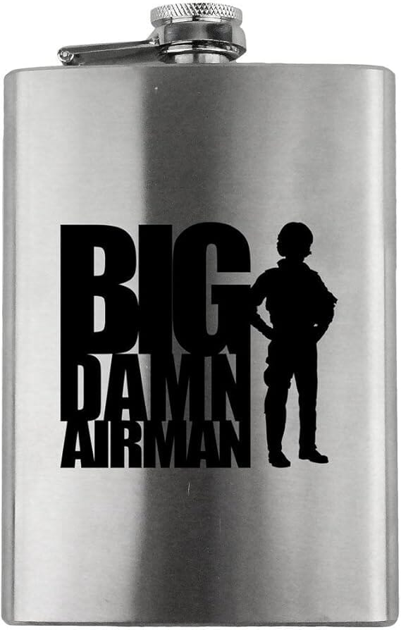 Big Damn Airman Veteran 8oz. Flask flask 