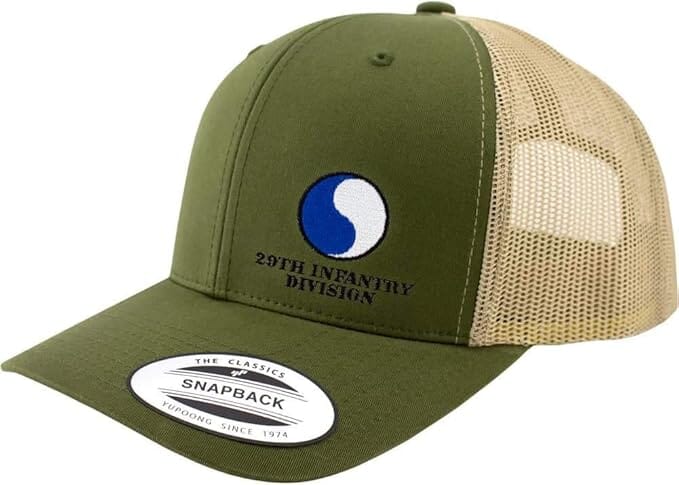 29th Infantry Division Snapback Trucker Cap - Multicam Hats and Caps Hat.0687