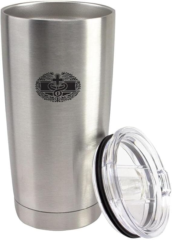 Army Combat Medical Subdued Badge 20 oz Vacuum Sealed 18/8 Stainless Steel Tumbler Mugs 