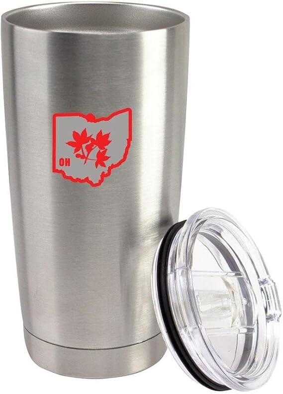 Original I Buckeye Ohio Classic State 20 oz Vacuum Sealed 18/8 Stainless Steel Tumbler Mugs 