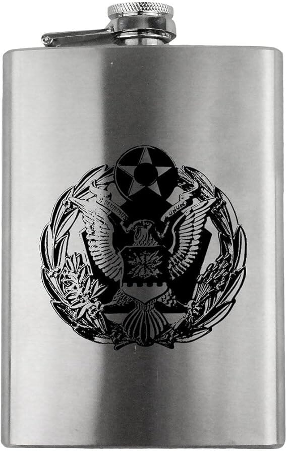 Headquarters Badge Air Force Veteran 8oz. Flask flask 