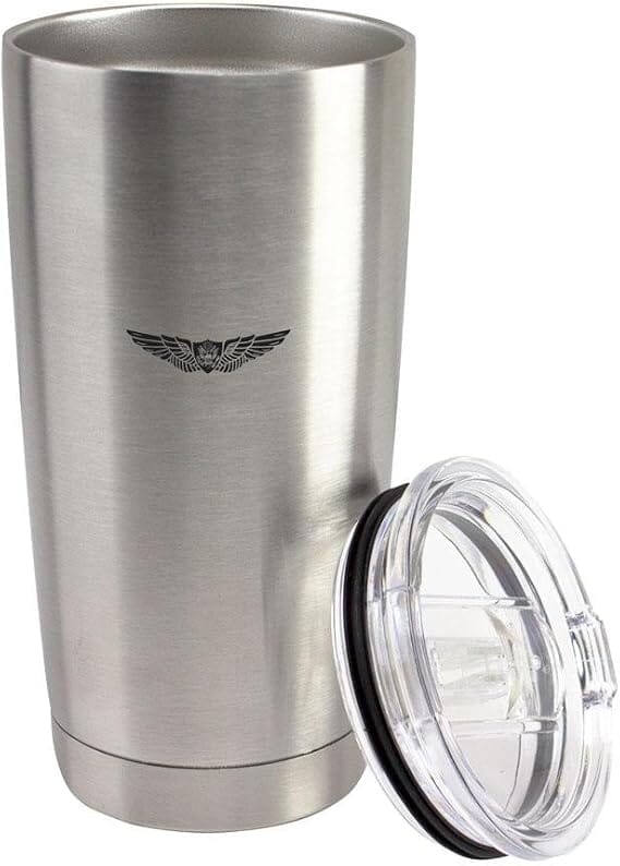 Army Aircraft Crewman Subdued Badge 20 oz Vacuum Sealed 18/8 Stainless Steel Tumbler Mugs 