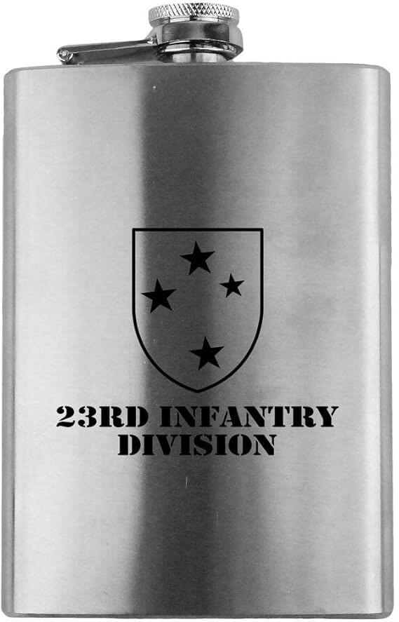 Army 23rd Infantry Division Subdued 8oz. Flask flask 