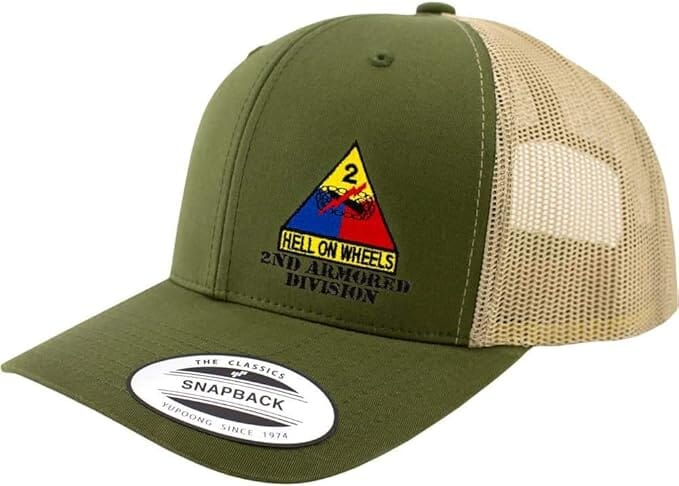 2nd Armored Division Snapback Trucker Cap - Multicam Hats and Caps Hat.0693