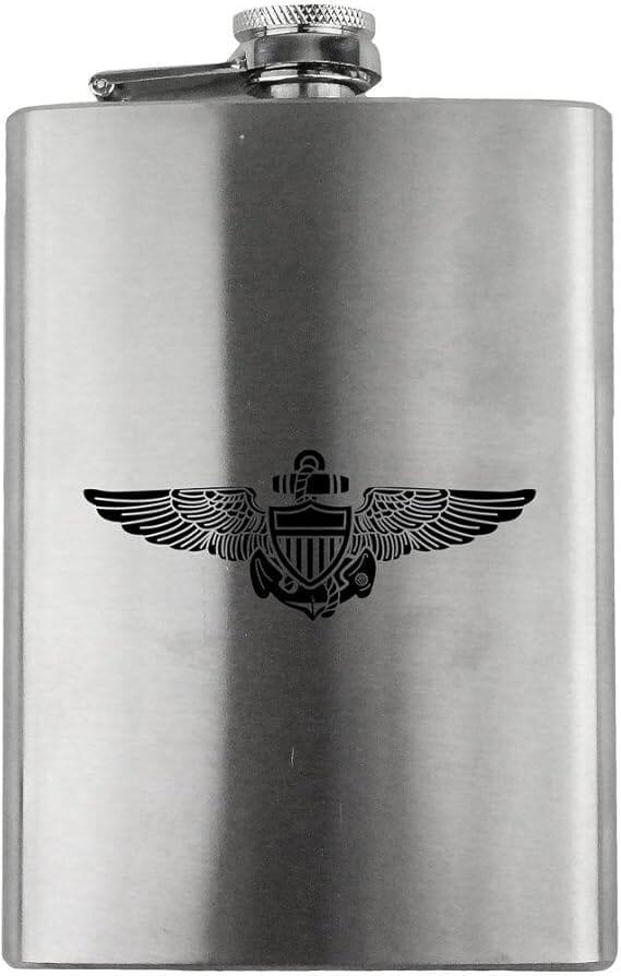 Aviator Badge Navy Veteran 8oz. Flask flask 
