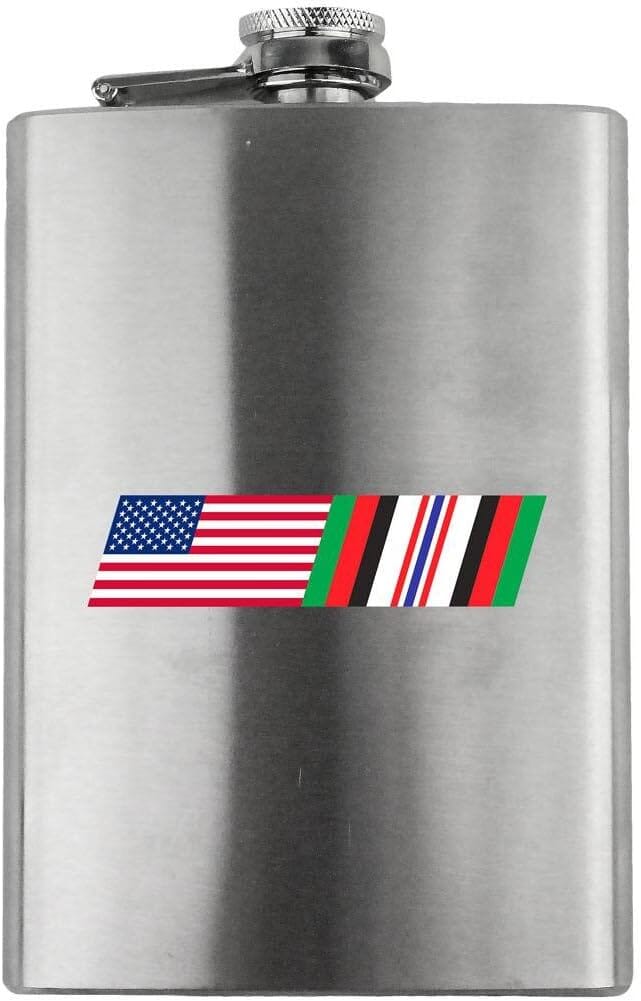 Vintage American Flag Afghanistan Campaign Blend Veteran 8oz. Flask flask 