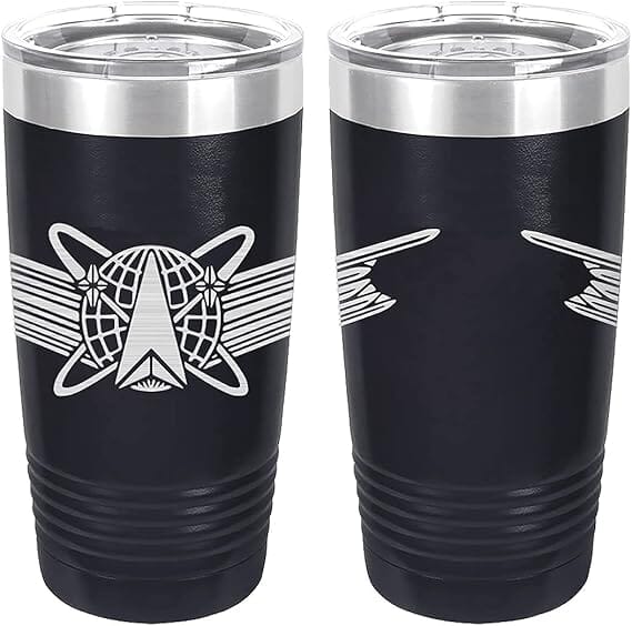 Army Space Basic Badge Laser Engraved 20oz Tumbler Mugs LET.0155.N