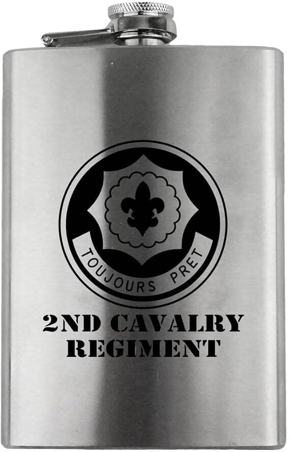 Army 2nd Cavalry Regiment Subdued 8oz. Flask flask 