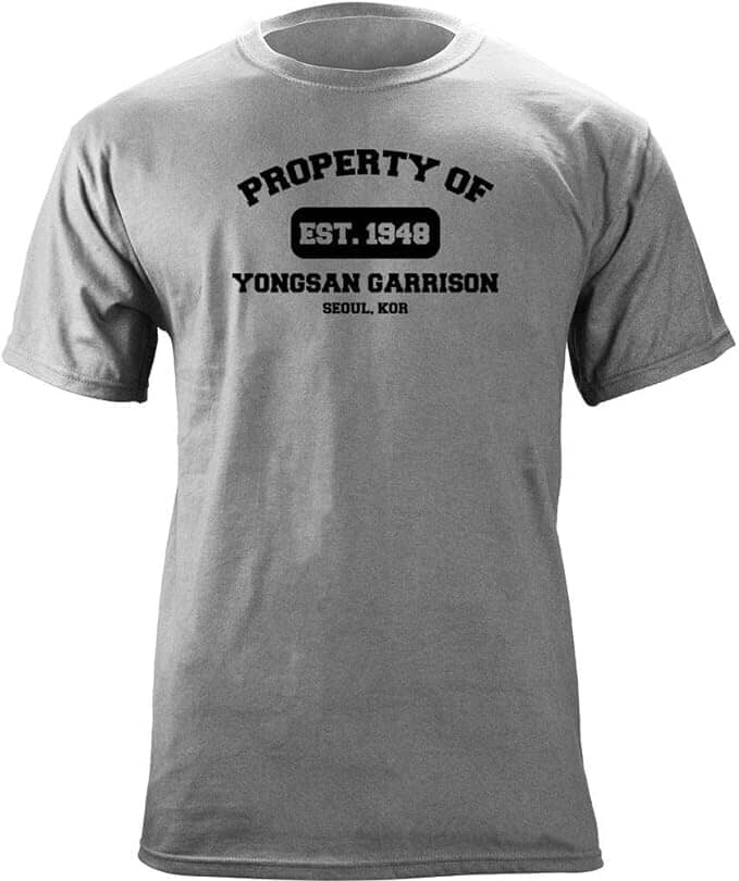 Original Army Base Property of Yongsan Garrison Veteran PT T-Shirt Shirts 15.531