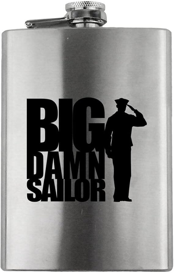 Big Damn Sailor Veteran 8oz. Flask flask 