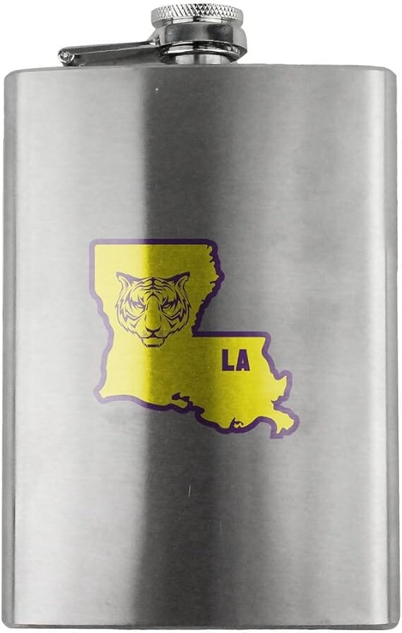 Original I Tiger Louisiana Classic 8oz. Stainless Steel Flask flask 