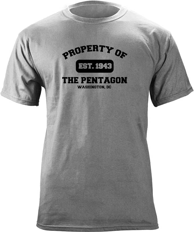 Original Military Base Property of the Pentagon Veteran PT T-Shirt Shirts 15.396