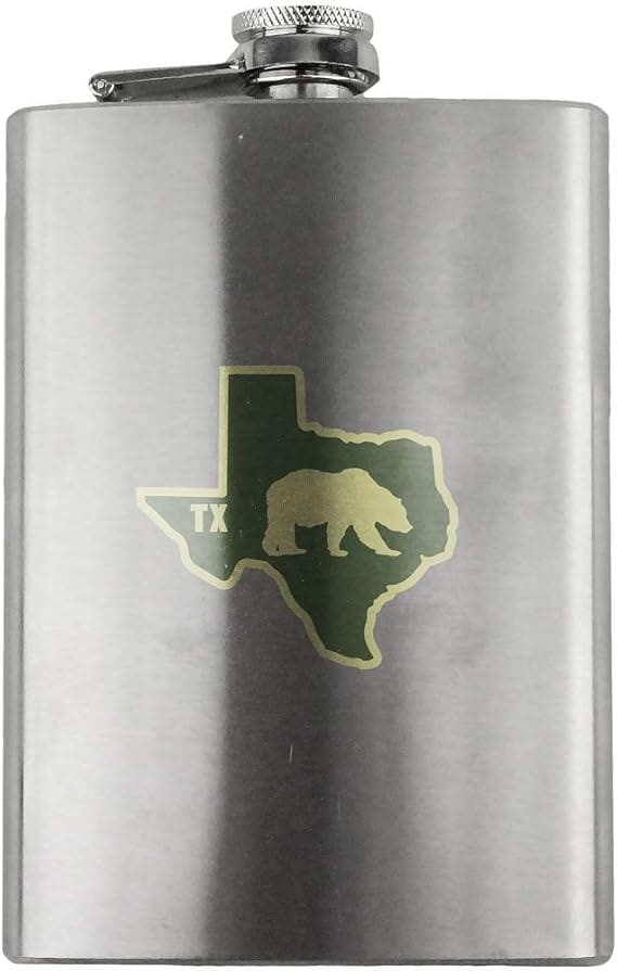Original I Bear Texas Classic 8oz. Stainless Steel Flask flask 