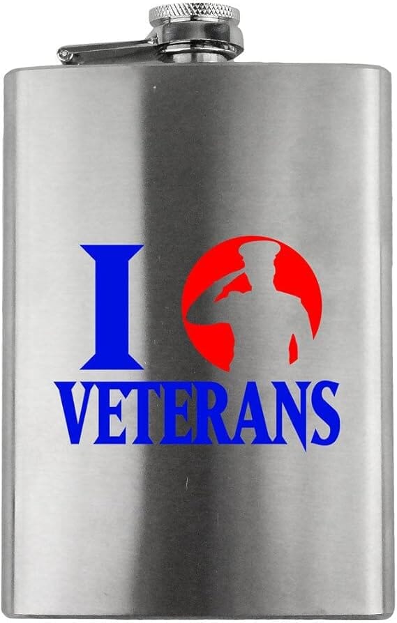 I Salute Veterans 8oz. Flask flask 