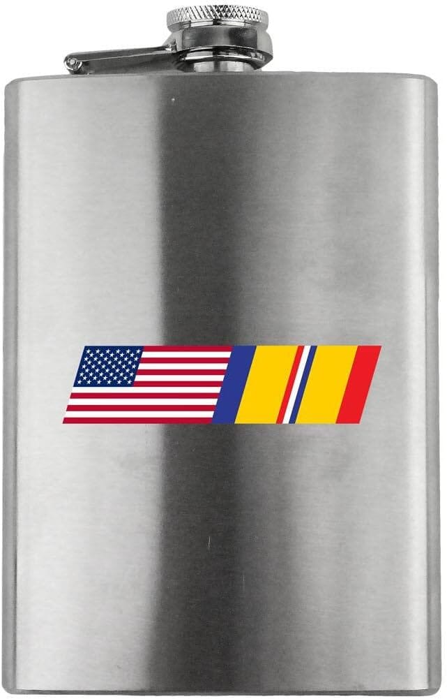 Vintage American Flag Combat Action Blend Veteran 8oz. Flask flask 