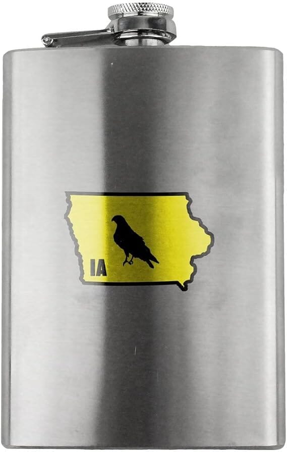 Original I Hawkeye Iowa Classic 8oz. Stainless Steel Flask flask 