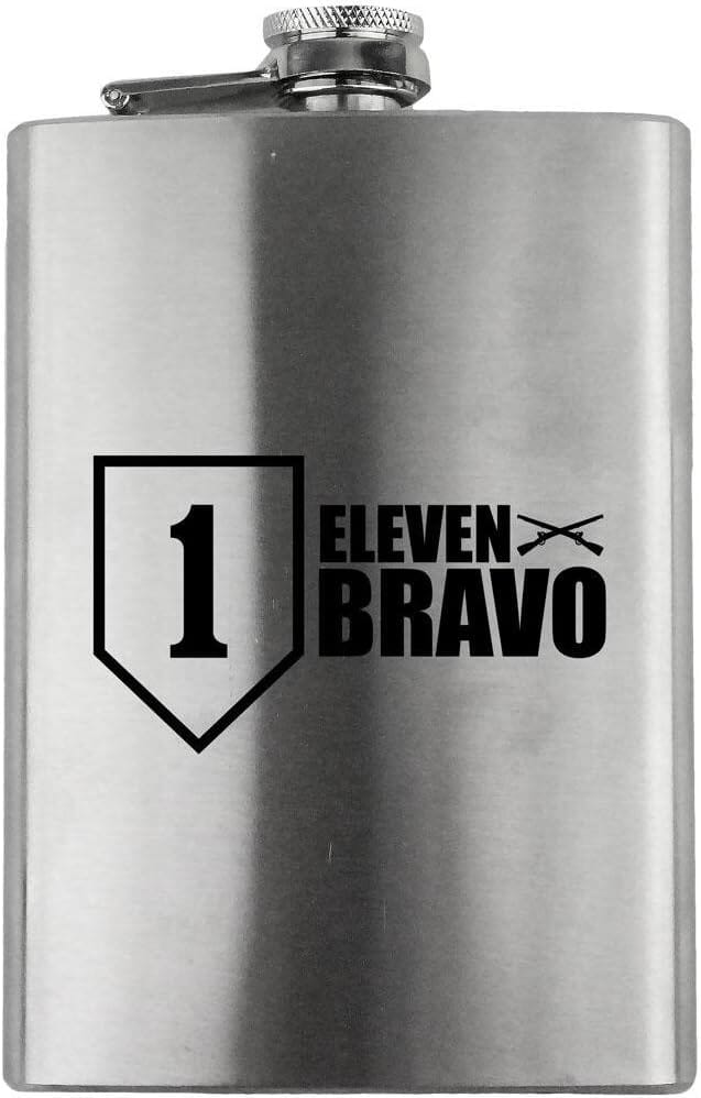 Army 1st Infantry Division 11 Bravo Veteran 8oz. Flask flask 