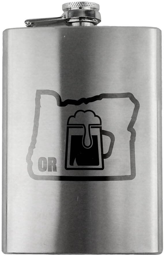 I Beer Oregon 8oz. Flask flask 