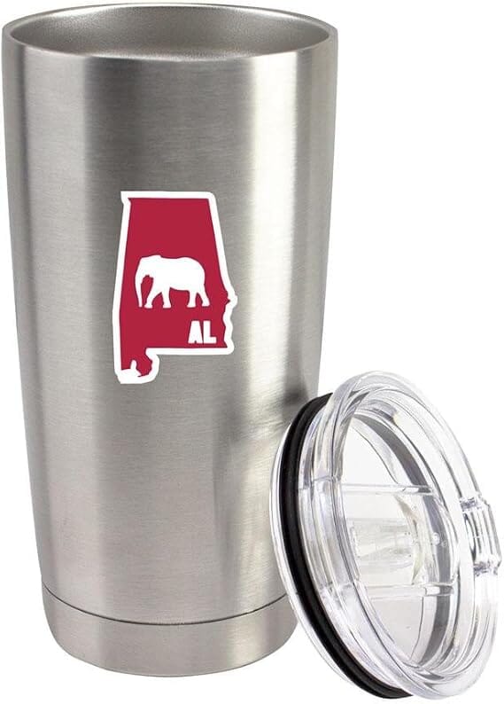 Original I Elephant Alabama 20 oz Vacuum Sealed 18/8 Stainless Steel Tumbler Mugs 